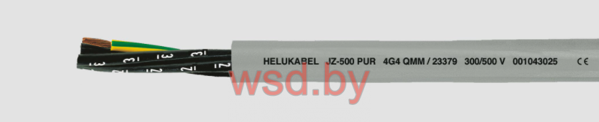 Кабель OZ-500 PUR устойчивый к порезам хладагентам, с разметкой метража 3x0.5