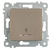 Переключатель Mutlusan Rita на два направления с подсветкой, пруж. зажимы, антрацит