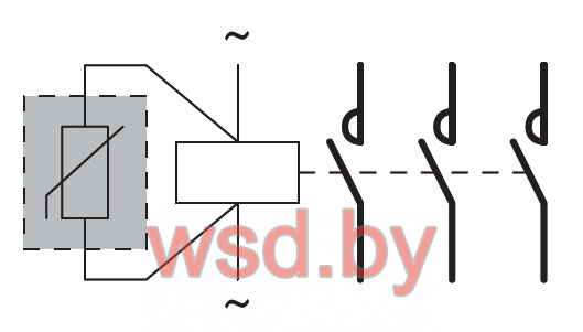 Варистор для контакторов BF09-BF38, 125-240В AC/DC. Фото N3