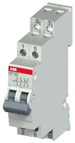 Переключатель ABB E218-16-22, 2NO+2NC, 16A(250VAC), тип 1-0, 1M