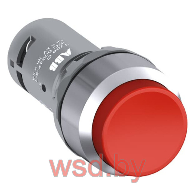 Кнопка CP1-10R-01, красная, без фиксации, 1NC, 1A, IP66, пластик, 22mm