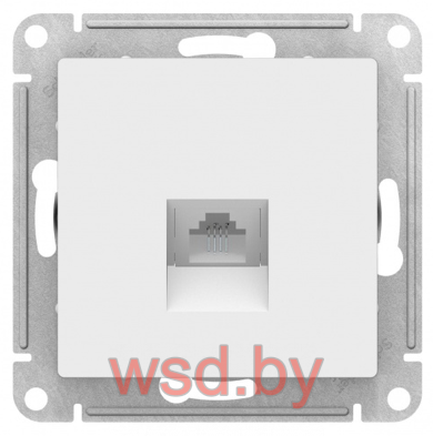 Розетка телефонная RJ11, механизм, Белый AtlasDesign Schneider Electric