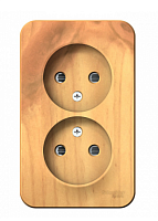 BLANCA Открытой Установки РОЗЕТКА двойная без заземления со шторками, 16А, 250В, ЯСЕНЬ (Schneider Electric) Systeme Electric