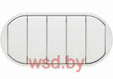 Celiane - Лицевая панель для выключателя с 5 клавишами, белый