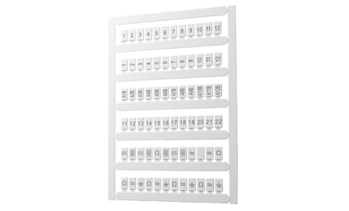 Маркировка клеммных модулей Connectwell MC8 для клемм 8mm, 48 элементов, PC, белая Маркировка клеммных модулей Connectwell MC8 для клемм 8mm, 48 элементов, PC, белая