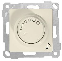 Аудиорегулятор Mutlusan Rita, поворотно-нажимной, слоновая кость