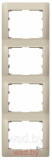 Galea Life - Рамка на 4 поста вертикальная, Titanium