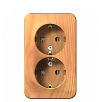 BLANCA Открытой Установки РОЗЕТКА двойная с заземлением без шторок, 16А, 250В, ЯСЕНЬ (Schneider Electric) Systeme Electric