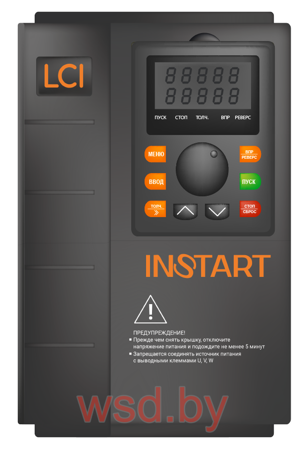 Преобразователь частоты INSTART LCI-G15/P18,5-4B 15/18,5кВт 32/37А 3 ~ 380В ± 15% 50/60Гц