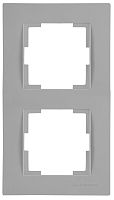Рамка Mutlusan Rita 2 поста, вертикальный монтаж, серый