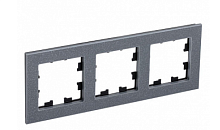 ATLASDESIGN NATURE 3-постовая РАМКА, МРАМОР АЙС ГРЕЙ (Schneider Electric) Systeme Electric