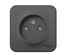BLANCA Открытой Установки РОЗЕТКА без заземления со шторками, 16А, 250В, АНТРАЦИТ (Schneider Electric) Systeme Electric