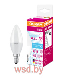 Лампа светодиодная LEDSCLB40D 5W/827 230VGLFR E14 10X1 OSRAM