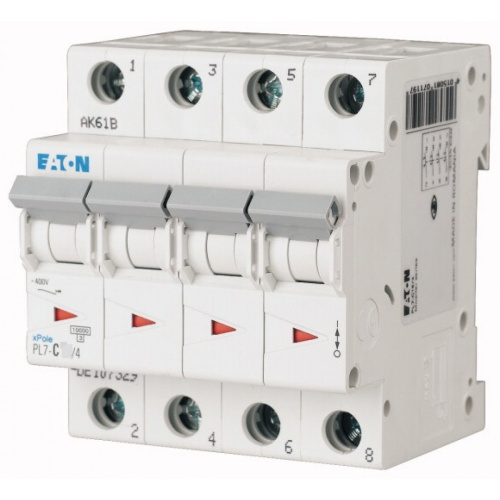 Авт. выключатель EATON FAZ-B6/4, 4P, 6A, хар-ка B, 15kA, 4M