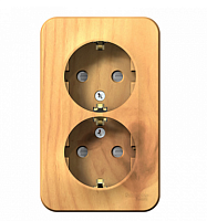 BLANCA Открытой Установки РОЗЕТКА двойная с заземлением со шторками, 16А, 250В, ЯСЕНЬ (Schneider Electric) Systeme Electric