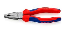 Плоскогубцы комбинированные, L-180 мм, чёрные, 2-комп. рукоятки (KNIPEX)