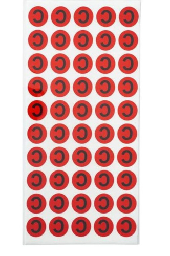 Наклейка "C" HLT (20х20мм) 100шт