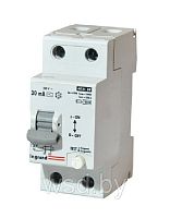 УЗО Legrand RX3, электромеханическое, 2P, 25A, 10kA, 30mA, тип AC, 2M