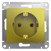 Розетка с заземлением, ФИСТАШКОВЫЙ GLOSSA (Schneider Electric) Systeme Electric