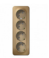 BLANCA Открытой Установки РОЗЕТКА 4-я с заземлением со шторками, 16А, 250В, ТИТАН (Schneider Electric) Systeme Electric