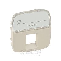 Legrand Valena Allure - Лицевая панель для одиночных розеток телефонных/информационных с держателем маркировки, слоновая кость