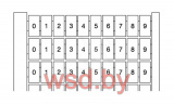 Маркеры MC512PA/5,2 для горизонт. установки, (карта 100шт) размер 4,8х12мм, "1-10", белый