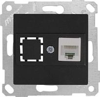Розетка Mutlusan Rita 1хRJ-45 кат. 6 UTP, черный мат