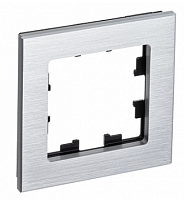 ATLASDESIGN NATURE 1-постовая РАМКА, МЕТАЛЛ СЕРЕБРО (Schneider Electric) Systeme Electric