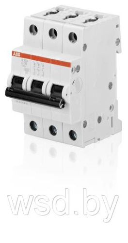Автоматический выключатель ABB S203-C6 3P C 6A 10kA 3M