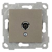 Розетка Mutlusan Rita TV, проходная, антрацит