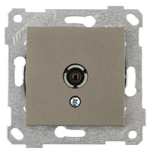 Розетка Mutlusan Rita TV, проходная, антрацит