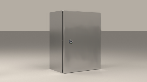 Щит ETA ECOR моноблочный 1000x800x300мм (ВxШxГ) из нерж. стали навесной с монт. панелью однодверный, 2 язычковых замка, дно глухое, IP66