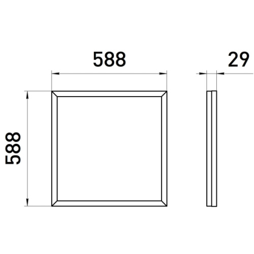 Светильник светодиодный SPO-14-38-4K-BL 38Вт 4000К 3600Лм IP40 588x588 матовый черный грильято фото 2