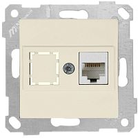 Розетка Mutlusan Rita 1хRJ-45 категория 6 UTP, слоновая кость