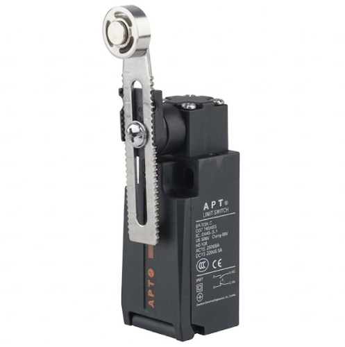 Выключатель концевой АРТ ALS3-P, 1NO+1NC мгнов., Ith=10A, 3A 240V AC15/24V DC13, мет. регул. кач. рычаг с мет. роликом, пласт. корпус, IP67, отв. M20