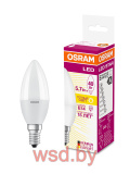 Лампа светодиодная LEDSCLB40D 5W/827 230VFR E14 10X1 OSRAM