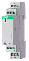 Реле промежуточное PK-4PR-24, 24В АС/DC, 8А, 2 переключающих, 2 размыкающих, 1 модуль, монтаж на DIN-рейке