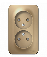 BLANCA Открытой Установки РОЗЕТКА двойная без заземления со шторками, 16А, 250В, ТИТАН (Schneider Electric) Systeme Electric