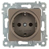 Розетка Mutlusan Rita 2P+E, антрацит Розетка Mutlusan Rita 2P+E, антрацит