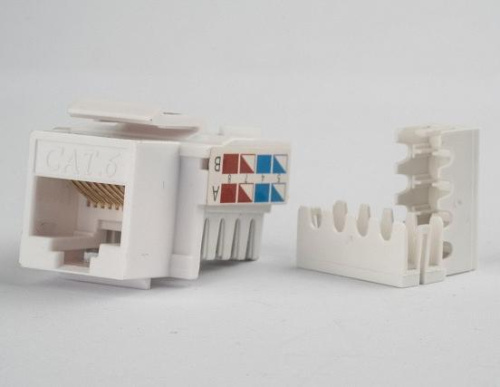 45X45 - Коннектор Mutlusan RJ-45 категория 6 Keystone, UTP 45X45 - Коннектор Mutlusan RJ-45 категория 6 Keystone, UTP