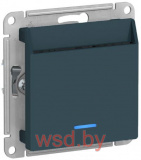 Выключатель карточный с задержкой времени AtlasDesign Schneider Electric Изумруд