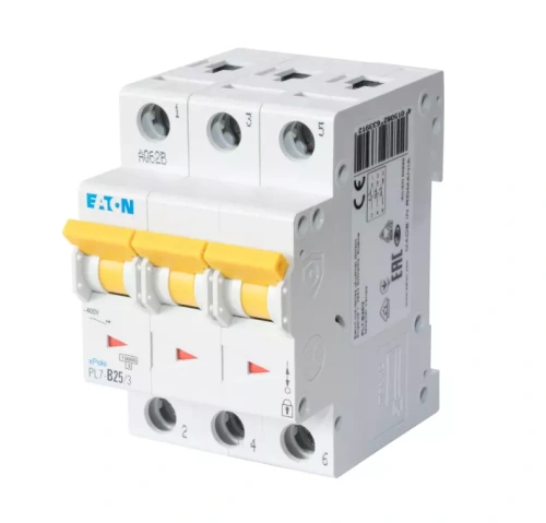 Авт. выключатель EATON PL7-C50/3, 3P, 50A, хар-ка C, 10kA, 3M