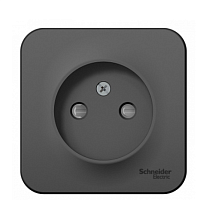 BLANCA Открытой Установки РОЗЕТКА без заземления со шторками, 16А, 250В, АНТРАЦИТ (Schneider Electric) Systeme Electric