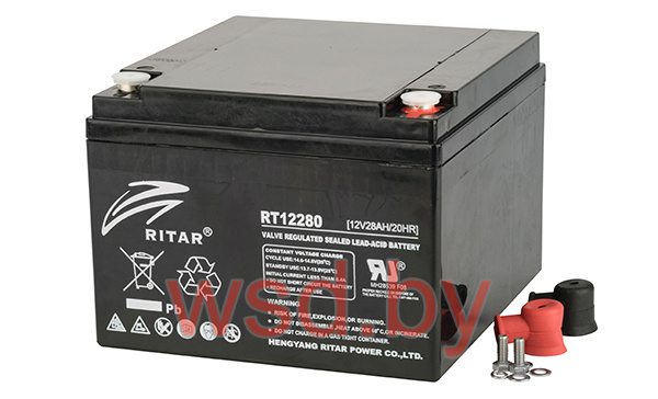 Батарея аккумуляторная Ritar RT12280, F3(M5), 12V/28Ah, 125x166x176 HxLxW, 8.1kg, 6-8 лет	