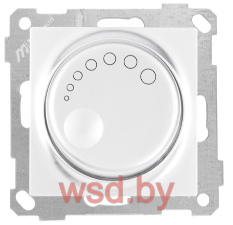 Светорегулятор (RL) с подсветкой, поворотно, 1000 Вт, белый