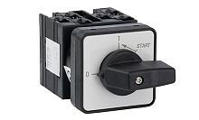 Переключатель Kripal UKT0-3-15513/E, 3P, 20A, тип 0-1←START (45°), на дверь, фронт IP65