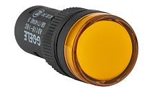 Индикатор светодиодный моноблочный GQELE AD16-16C, желтый, LED 24VAC/DC, 16mm, IP50