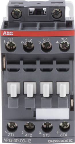 Контактор ABB AF16-40-00-13 100...250VAC/DC, 4NO 30A(18A-AC3 7.5kW), без всп.контактов