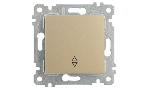 Переключатель Mutlusan Rita на два направления, пруж. зажимы, золото доре