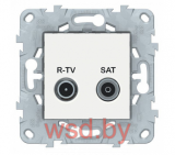 UNICA NEW Розетка TV-R/ SAT, оконечная, БЕЛЫЙ Schneider Electric